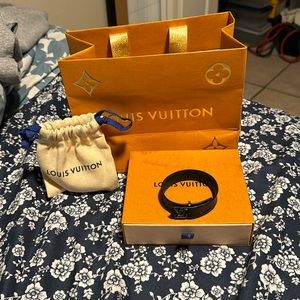 Authentic Louis Vuitton leather bracelet